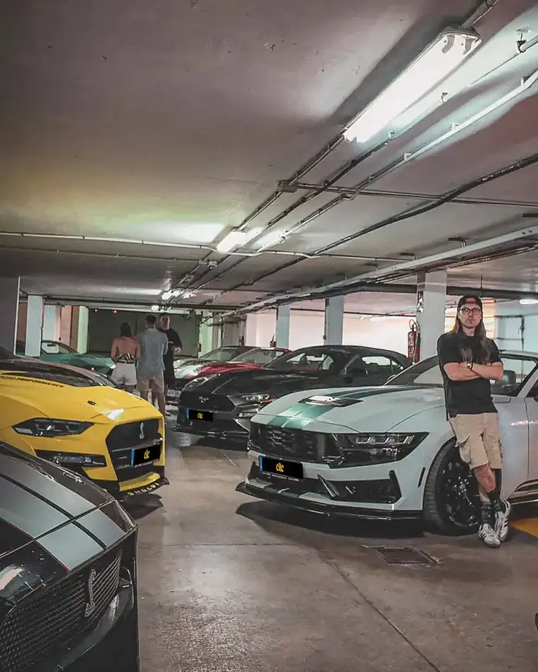 Mustang fleet in the garage